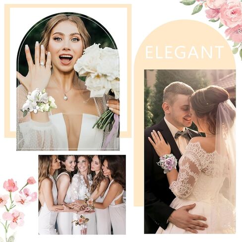 6 حزم معصم الأساور معصم مرن فرقة معصم ، مرن ، إكسسوارات عصابات المعصم الراين لحفل حفل زفاف. in Kuwait