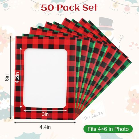 50 Pack Paper Picture Frame, White Cardboard Frames,Paper Frames 4x6, Photo Holder with Wooden Clips and String for Wall Decor and Party Supplies in Kuwait