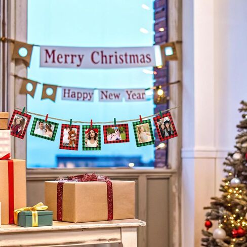 50 Pack Paper Picture Frame, White Cardboard Frames,Paper Frames 4x6, Photo Holder with Wooden Clips and String for Wall Decor and Party Supplies in Kuwait