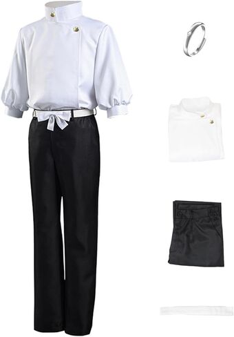 أزياء رجالية أنيمي JJK التأثيرية، ملابس علوية وسراويل تناسب الهالوين مجموعة كاملة مع حلقة in Kuwait