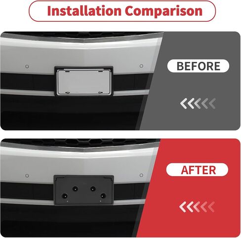 Linskip لـ 2021+ Chevy Suburban/Tahoe Front Plate License Riced Bracket Kits المتوافقة مع 2021 2022 2023 2024 2025 Suburban/Tahoe in Saudi Arabia