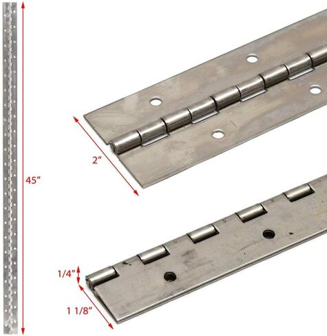 مفصلة بيانو القارب 048-1711 | 45 × 2 بوصة 16 مقياس من الفولاذ المقاوم للصدأ in Kuwait