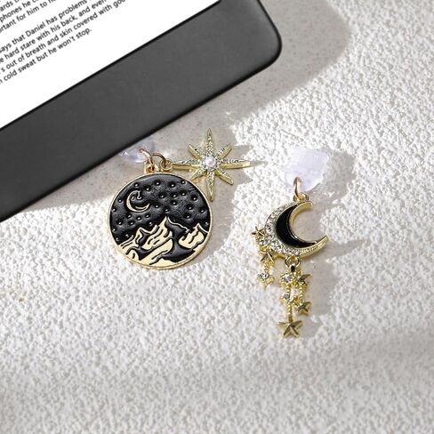 Dust Plug Charm Type C - 2 Pack Fantasy Mystical Gold Star Sun Phone Charms Pendant, Witch Style Charging Port Protector Compatible with Kindle Android Phones USB C in Kuwait