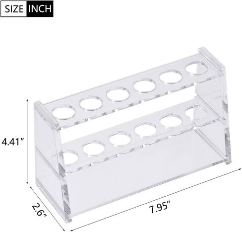 رف حامل أنبوب اختبار أكريليك 6 مآخذ لأنابيب الطرد المركزي سعة 25 مل شفافة (25 مل، 6 مآخذ) in Kuwait