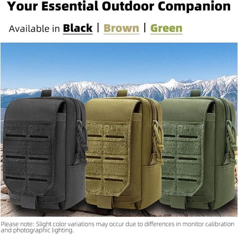 حقيبة EDC التكتيكية ، Molle Utility Pouch Gadget Orgenizer Holder Bag Bag Phone Pack Pack Pack Admin Pouch Pocket للأنشطة الخارجية ، متصلة بحقائب الظهر/سترة/حزام in Saudi Arabia