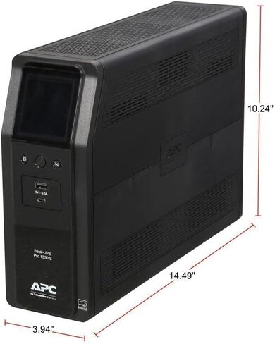 APC UPS 1000VA Sine Wave UPS Battery Backup & Surge Protector, Backup Battery Power Supply with AVR, (2) USB Charger Ports, BR1000MSR (Renewed) in Saudi Arabia