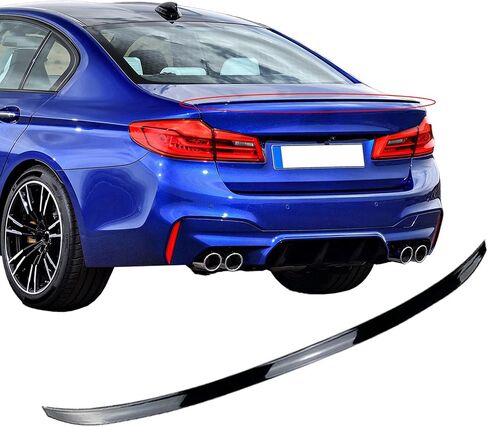 المفسد المفسد المفسد الخلفي المفسد متوافق مع BMW 5 Series F10 550i 528i 535i M5 535D 2011-2016 Trunk Tail الخلفي الغطاء ، أداء نمط ألياف الكربون - نمط PSM in Kuwait