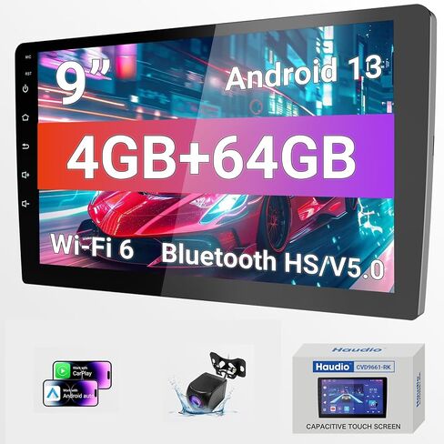 10.1 Inch HD Carplay Screen for Car with 720P Touchscreen, Double Din Car Stereo, 8-Core Processor, Backup Camera, 64GB Storage,GPS Navigation, USB Ports, Quick Reverse in Kuwait
