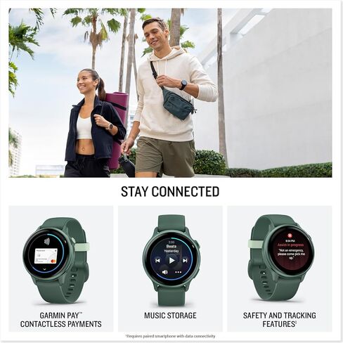 Garmin Vivoactive 6 Smartwatch Metallic Pink Dawn with Pink Band Best Fitness GPS Smart-Watch with AMOLED Display, 11-Day Battery, 80+ Sports Apps, Activity Tracking Watch Bundle for Men &Women in Kuwait