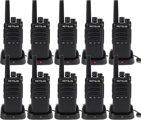 RETEVIS RT68B Walkie Talkies للبالغين بعيدة المدى ، مع 10 شاحن متعدد الطرق ، شحن Securer أسهل ، قابلة للشحن أجهزة الراديو ثنائية الاتجاه لمستودع صناعة المدارس (10 عبوات) in Kuwait