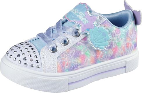 Skechers Girls Twinkle Sparks-Underwater Magic Sneaker ، White/Multi ، 11 Little Kid in Saudi Arabia