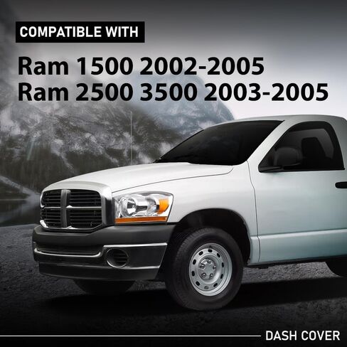 LQI Dashboard Cover, Compatible with Dodge Ram 1500 2002-2005/Dodge Ram 2500 3500 2003-2005, Dash Bezel Panel, Gray in Saudi Arabia