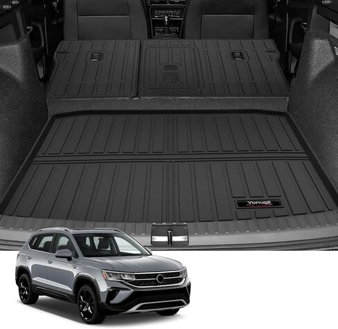 Custom for 2018-2024 2025 Volkswagen Atlas Cross Sport Floor Mats Trunk Cargo Liner and Rear Seat Backrest Mat All Weather TPE Protection Mat Accessories (only for VW Atlas Cross Sport 5 Seats) in Kuwait