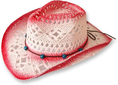 Natural Cowboy Cowboy Straw Hat, Unisex One Size Men's Women's Summer Coachella Beach in Kuwait