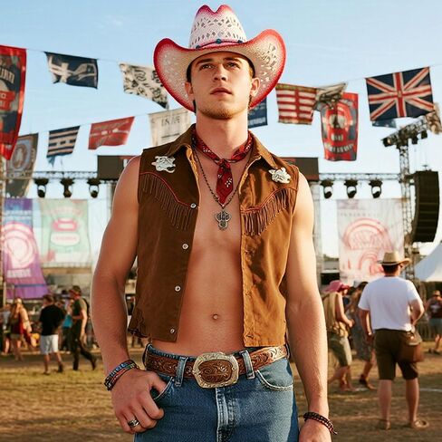 Natural Cowboy Cowboy Straw Hat, Unisex One Size Men's Women's Summer Coachella Beach in Kuwait