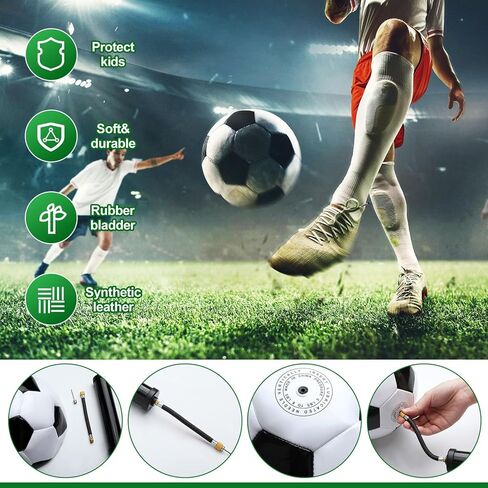 Leyndo 24 Pcs Operation Christmas Shoebox Gifts Include Deflated Size 5 Soccer Balls with Pumps in Bulk with Needles for Child Youth Kids Adults Christmas Charity Training Practice Game Play Gifts in Kuwait