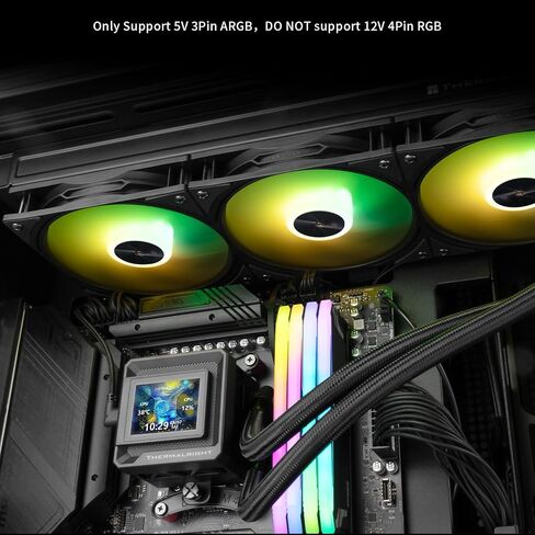 Thermalright FW360 SE ARGB White CPU AIO Cooler,PC 360 Specification Water Cooler System,IPS LCD Screen with 320 * 240 Resolution,for AM5,Intel LGA1700/1851,CPU Comes with 2-inch LCD Display in Kuwait