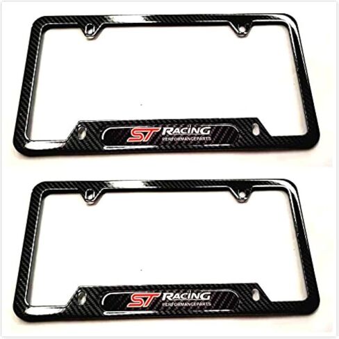 ميسبورت ألياف الكربون من الفولاذ المقاوم للصدأ ST ST Racing Performance Sport Plate Riced Prames Holder W/Screw Caps for Ford St (1 CB) in Kuwait