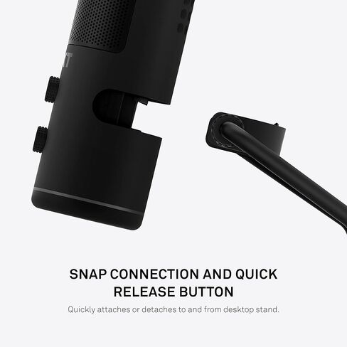 NZXT Capsule Elite - Premium USB Condenser Microphone for Gaming, Streaming, Podcasting, and Recording - Studio-Quality Sound - Multi-Position Design - DTS Software - RGB Lighting - Black in Kuwait