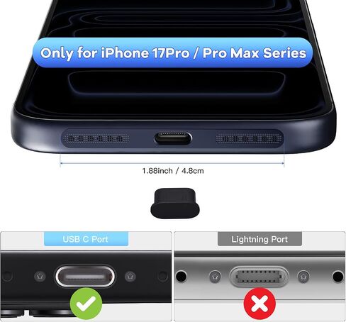 5 PCS USB C Port Cover for iPhone 16 Pro/Pro Max/15 Pro Max Speaker Mesh Protector Dust Cover with Cleaning Brushes in Saudi Arabia