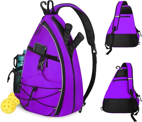WOLT Pickleball Bag,Crossbody Sling Bags for Women Men,Pickleball Backpack with Fence Hook for Tennis, Racketball in Kuwait