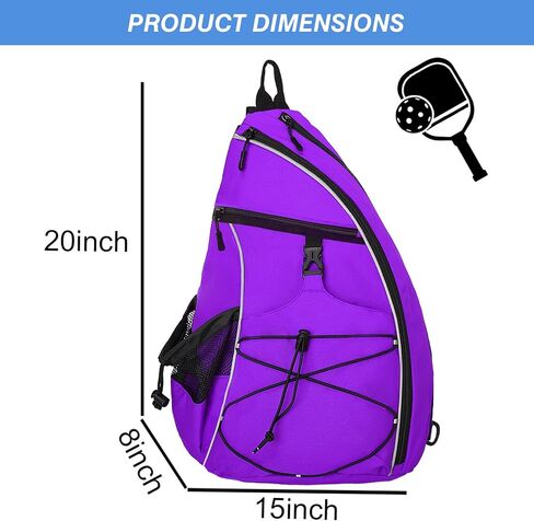 WOLT Pickleball Bag,Crossbody Sling Bags for Women Men,Pickleball Backpack with Fence Hook for Tennis, Racketball in Kuwait