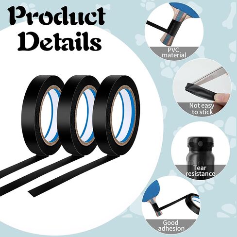 Xindojuz 3 PCS Tennis Racquet Grip Tape, 0.39 Inch × 11 Yards PVC Grip Finishing Tape Tennis-Racket Wrap Grips Tapes Vinyl Accessories Sticky Seal for Tennis Badminton (Black) in Saudi Arabia
