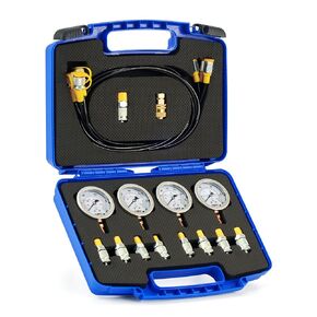 Orion Motor Tech Hydraulic Nitrogen Accumulator Charging Kit, Nitrogen Fill Kit with 3 Gauges 1300 3500 5500 psi, 6 Adapters, Gas Hose & Main Valve Body, Nitrogen Pressure Test Kit, Gas Charging Tools in Saudi Arabia