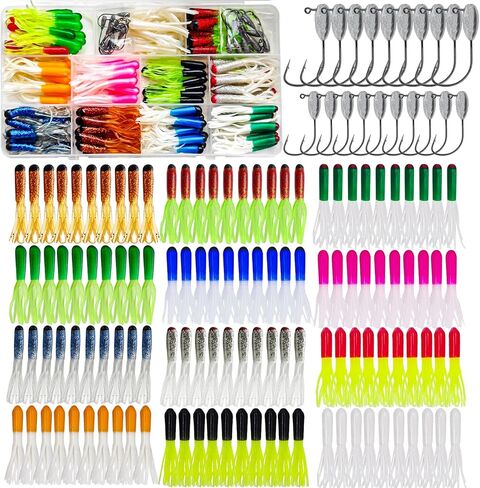 60pcs أنبوب الطعوم سحر بلاستيكي ناعم ، ورؤوس الأنبوب الرؤوس crappie الطعوم الساحرة البلاستيكية الناعمة السباحة الجليد رقصات صيد الأسماك لتروت السلمون السلمون السلمون السلمون السلمون in Kuwait