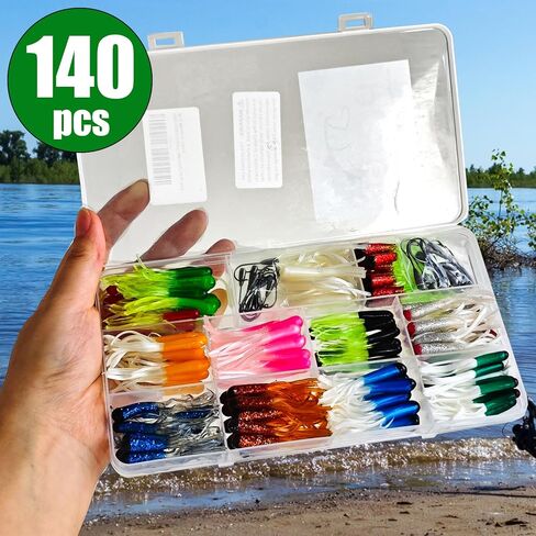 60pcs أنبوب الطعوم سحر بلاستيكي ناعم ، ورؤوس الأنبوب الرؤوس crappie الطعوم الساحرة البلاستيكية الناعمة السباحة الجليد رقصات صيد الأسماك لتروت السلمون السلمون السلمون السلمون السلمون in Kuwait