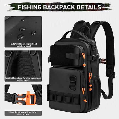 Thkfish 462 PCS مجموعة أدوات الصيد ، حقيبة الظهر وصندوق معالجة مع معالجة شملت السطح السنانير إكسسوارات مجموعة ، كماشة ، قبضة الشفاه الأسماك ، معدات الصيد وهدية الصيد للرجال in Kuwait