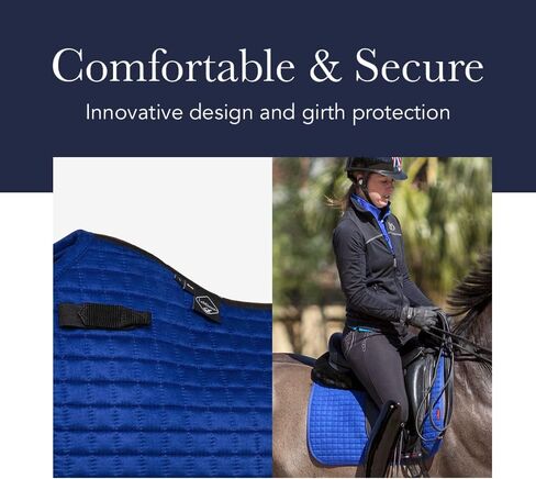 وسادة سرج مربعة حساسة من LeMieux Dressage - وسادات سرج إنجليزية للخيول - معدات وإكسسوارات ركوب الفروسية (أسود - كبير) in Saudi Arabia