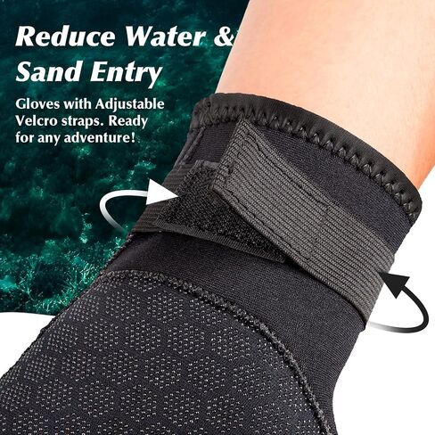 Neoprene Glove, Wetsuit Gloves 3mm with Waist Strap for Scuba Diving Snorkeling Paddling Surfing Kayaking Canoeing Spearfishing Skiing and Water Sports, Wetsuit Glove for Men, Women in Saudi Arabia