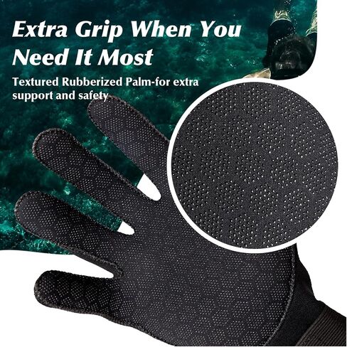 Neoprene Glove, Wetsuit Gloves 3mm with Waist Strap for Scuba Diving Snorkeling Paddling Surfing Kayaking Canoeing Spearfishing Skiing and Water Sports, Wetsuit Glove for Men, Women in Saudi Arabia
