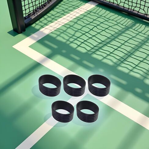 5 قطعة مضرب تنس أسود مقبض حلقة مطاطية بسط مضرب تنس الفرقة Overgrips ، مضرب تنس السيطرة ، اكسسوارات المضرب in Saudi Arabia