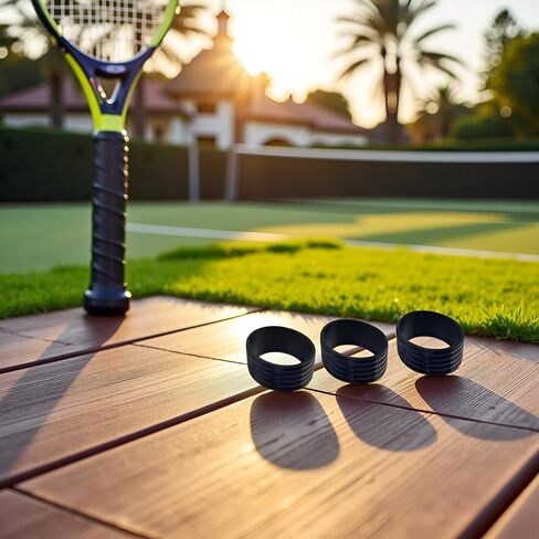 5 قطعة مضرب تنس أسود مقبض حلقة مطاطية بسط مضرب تنس الفرقة Overgrips ، مضرب تنس السيطرة ، اكسسوارات المضرب in Saudi Arabia