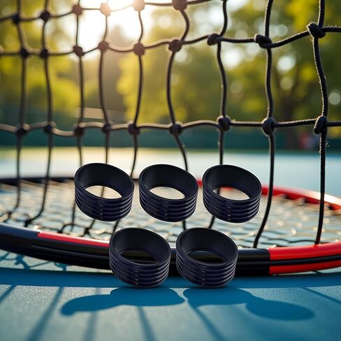 5 قطعة مضرب تنس أسود مقبض حلقة مطاطية بسط مضرب تنس الفرقة Overgrips ، مضرب تنس السيطرة ، اكسسوارات المضرب in Saudi Arabia