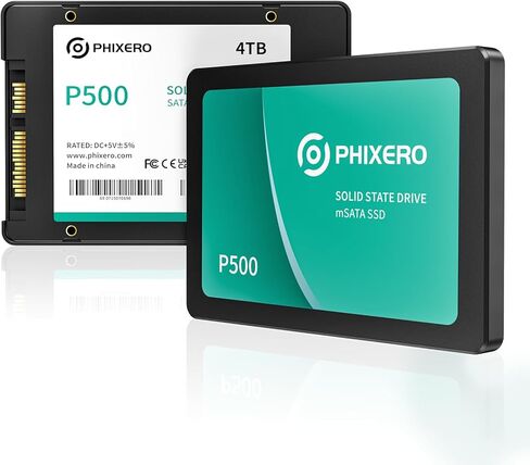PHIXERO P500 SATA SSD 2TB 3D NAND, Internal SSD 2.5 Inch Solid State Drive SATA III 6 Gb/s, UP to 550MB/s, for laptops, desktops and Gaming Consoles PC in Kuwait