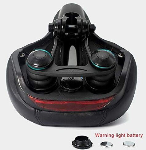 مقعد دراجة مريح مع ضوء خلفي للرجال والنساء من DRBIKE، سرج دراجة مبطن ناعم، ممتص للصدمات، بديل مقعد الدراجة المقاوم للماء لدراجات MTB والجبال والطرق والتمرين والدراجات الهجينة والطراد، أسود in Kuwait