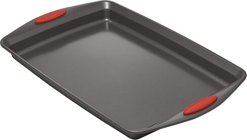 Rachael Ray 55673 Nonstick Bakeware Set with Grips includes Nonstick Bread Pan, Baking Pans and Cake Pans - 5 Piece, Gray with Orange Grips in Kuwait