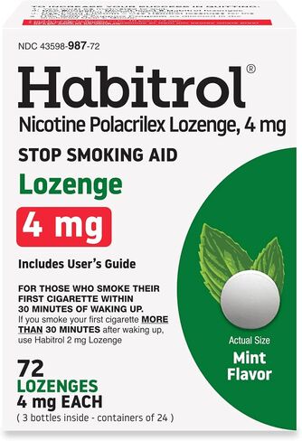 Habitrol Nicotine Lozenges 4 mg Original Flavor -135 Count - Stop Smoking Aid - Reduce Cravings and Withdrawal Symptoms in Saudi Arabia