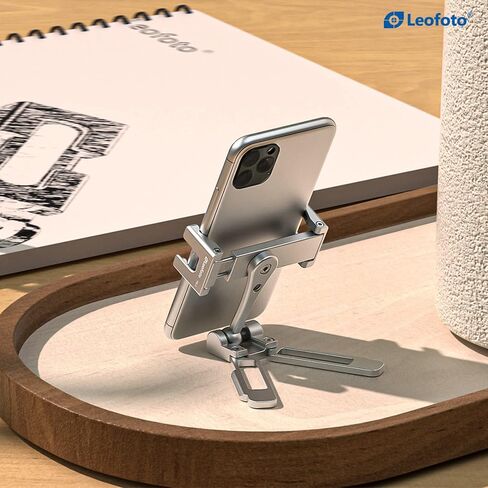 LEOFOTO PS-4 Black Ultra Compact & Lightweight Smartphone Clamp/Holder/Video/Selfie Stand/Easel Arca/RRS Compatible in Kuwait