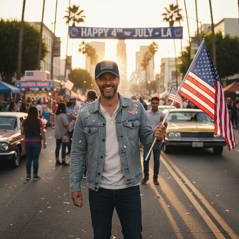 American Flag Trucker Hat, Patriotic Baseball Cap for Men & Women, Breathable Mesh Adjustable Snapback, USA Flag Patch in Kuwait