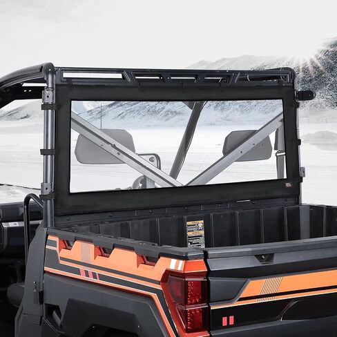 KEMIMOTO Zippered Soft Rear Window Roll Up/Down Compatible with Polaris Ranger XP 1000 / Crew 2017-2024, Polaris Ranger 1000/Crew 2020-2024, Ranger XP 900 2013-2019 PVC Waterproof Panel in Kuwait