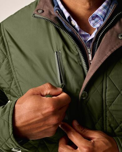 johnnie-O Juno Quilted Snap Jacket in Saudi Arabia