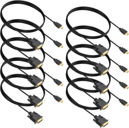 HDMI إلى DVI Cable 6ft ، ذكور HDMI ثنائية الاتجاه إلى DVI-D (24+1) كابل الذكور ، 4K @30Hz (1 ، 6ft) in Kuwait