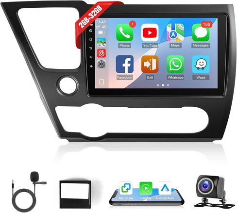Naifay Android Car Stereo for Honda Civic 2006 2007 2008 2009 2010 2011 Radio, 10.1 inch Touch Screen for Honda Civic Car Radio with Carplay Android Auto Bluetooth WiFi GPS SWC Backup Camera in Saudi Arabia
