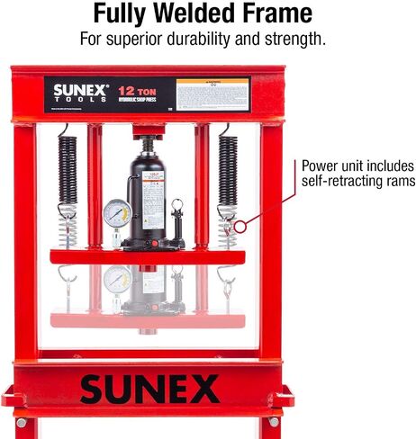 Sunex 5720 Fully-Welded Manual Hydraulic Shop Press, 20 Tons in Saudi Arabia