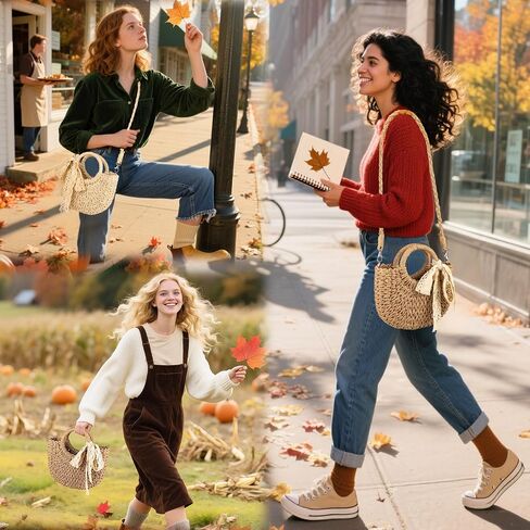 Straw Bag for Women，Small Straw Beach Clutch Purses,Shoulder Crossbody Bag City Walking and Vacation 2025 Bag,handbag in Saudi Arabia