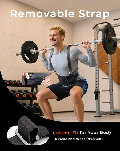 Ultra Breathable Work Back Brace for Men & Women [Upgraded Medical-Grade Support] Lower Back Support Belt with Removable Suspenders - Pain Relief for Lifting, Warehouse, Construction, Moving in Saudi Arabia